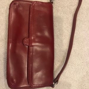 Hobo Red leather handbag